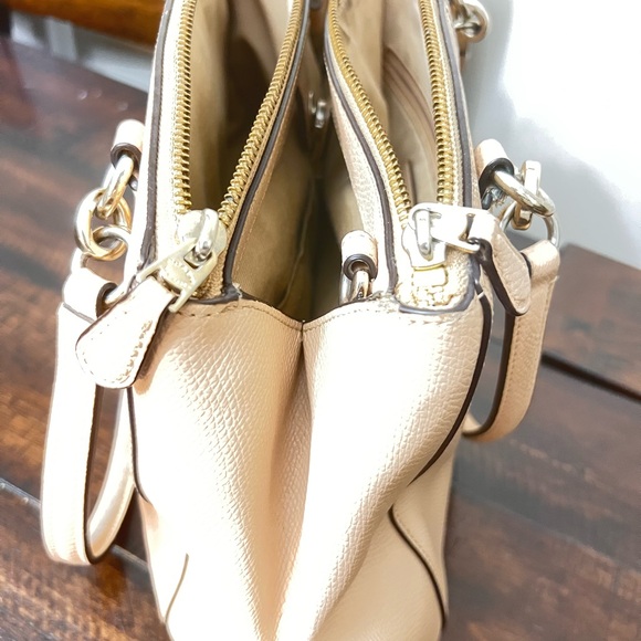 Authentic Coach F36637 Cream Leather Tote Bag AS IS - Picture 13 of 16